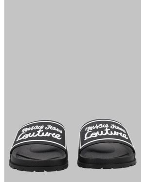 Versace Jeans Couture 100% Elastane Flats - Black