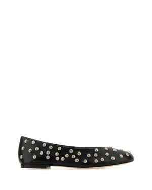 GIMAGUAS Leather Ballerinas - Black