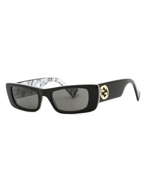 Gucci Sleek Rectangular Acetate Sunglasses - Multicolor