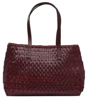 Dragon Diffusion Handwoven Leather Handbag - Purple