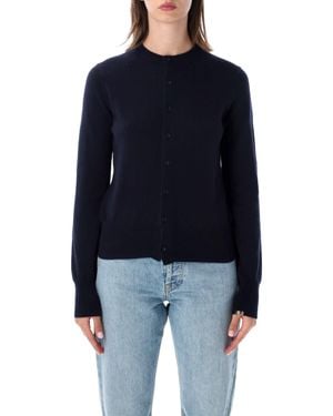 Extreme Cashmere Little 2 Mini Cashmere Cardigan With Corozo Buttons - Blue