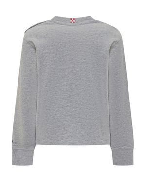 MC2 Saint Barth Motif 100% Cotton Sweatshirt - Gray