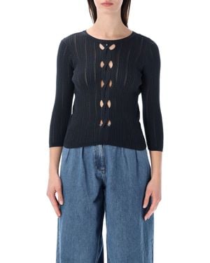Sessun Sessùn Alencar Cable-Knit Sweater - Blue