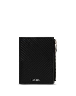 Loewe Graphic Slim Compact Mini Leather Wallet - Black