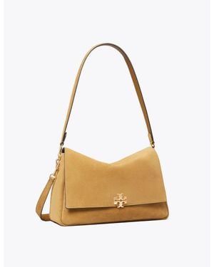 Tory Burch Sleek Mini Suede Handbag - Metallic