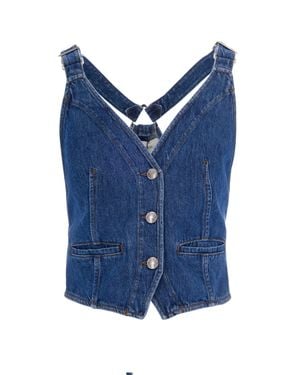 Sportmax Gilet Denim Blu Notte - Blue
