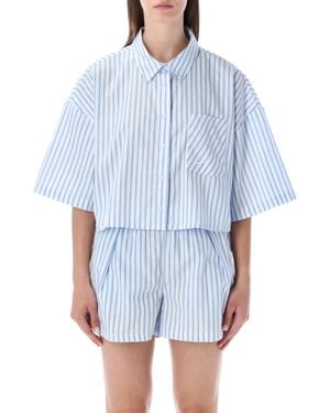 Nike Chill Poplin Striped Shirt - Blue
