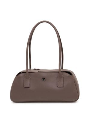 Courreges Double Handle Handbag - Brown