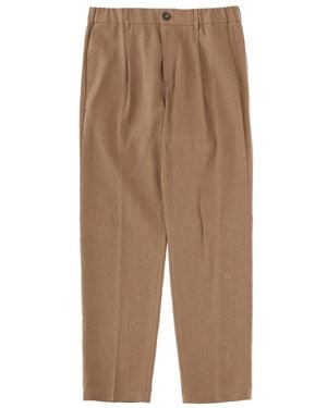 Herno Tailored Linen Pants - Natural