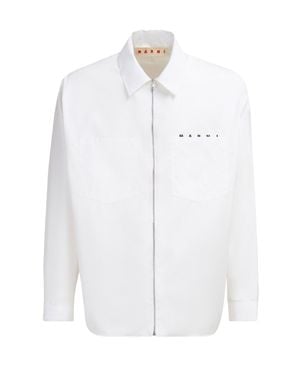 Marni Zip-Up Shirt - White