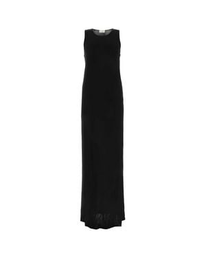 Saint Laurent Viscose Long Dress - Black