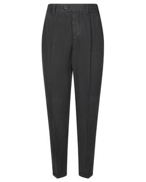 Pto1 Elastic Waist Carrot Fit Pants - Gray