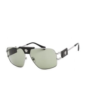 Versace Rectangular Metal Sunglasses For - Multicolor