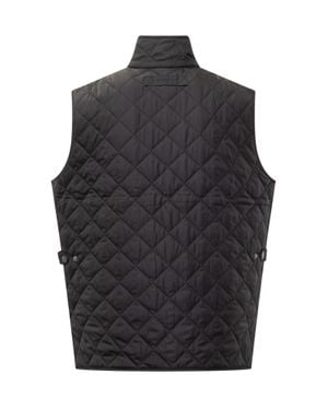 Barbour Quilted Puffer Gilet With Front Pockets - Black