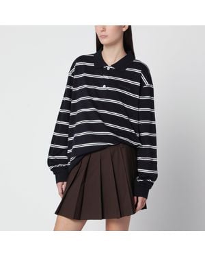DUNST Striped T-Shirt - Black