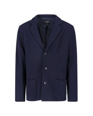 Giorgio Armani 100% Virgin Wool Jacket - Blue