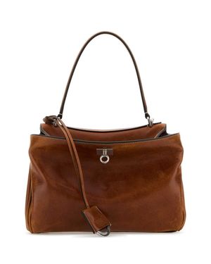 Balenciaga Caramel Leather Small Rodeo Handbag - Brown