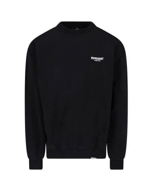 Represent 100% Cotton Crewneck Sweater - Black