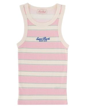 MC2 Saint Barth Mini Cotton Blend Top For - Pink