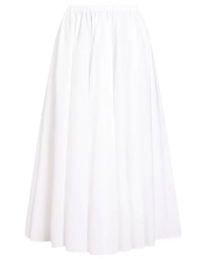 Patou Midi Skirt With Elastic Waist - White