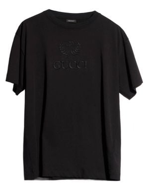 Gucci T-Shirt With Signature Web Detail - Black