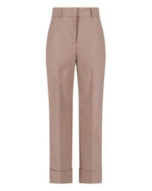Incotex Straight-Leg Tailored Cotton Pants - Natural