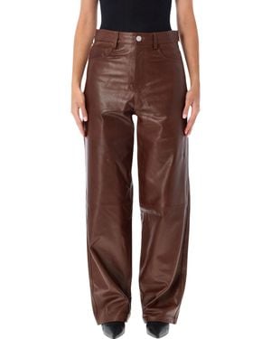 Rohe High-Waist Leather Pants - Red