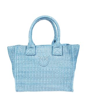 Pinko Mini Rafia Shoulder Bag - Blue