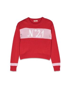 N°21 Logo Crew Neck Pullover - Red