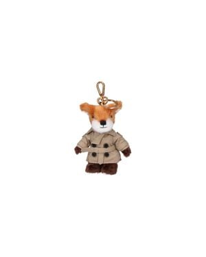 Burberry Fox Plush Keychain Charm - White