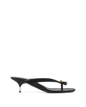 Versace 5-Cm Heel Mini Sandals With Medusa Metal Detail - White