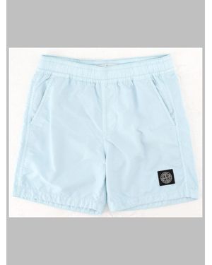 Stone Island Mini Bermuda Shorts For Boys - Blue
