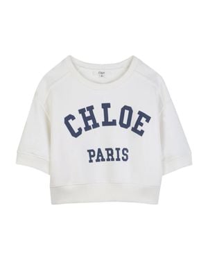 Chloé Girls' Mini Cotton Dress For Ss26 - White