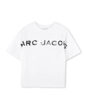 Marc Jacobs Casual Short Sleeve Graphic Tee For Boys - White