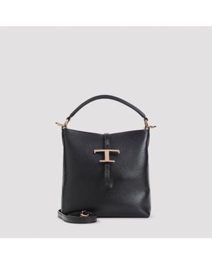 Tod's T Timeless Mini Bucket Handbag - Black