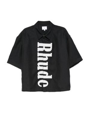 Rhude Cropped Shirt - Black