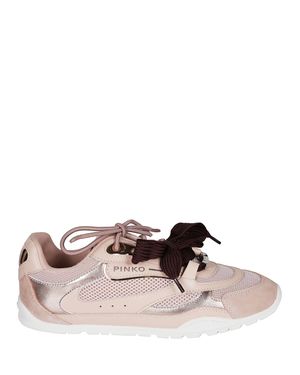 Pinko Sneakers With Double Laces And Jewel Details - Pink