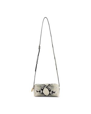 KHAITE Mini Leather Satchel & Crossbody Handbag - Natural