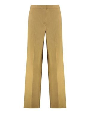 Pinko Linen Straight Pants - Natural