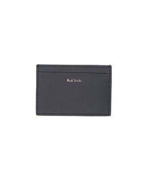 Paul Smith Leather Wallet With Lamb Leather Interior - Black