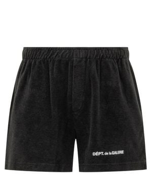 GALLERY DEPT. Essential Cotton Shorts With Logo - Black