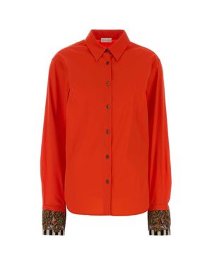 Dries Van Noten Stretch Poplin Shirt - Red