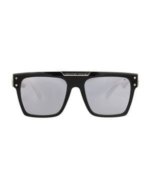 Philipp Plein Acetate Square/Rectangle Sunglasses - Black