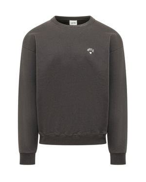 Arte' Heart Crewneck Sweatshirt - Gray