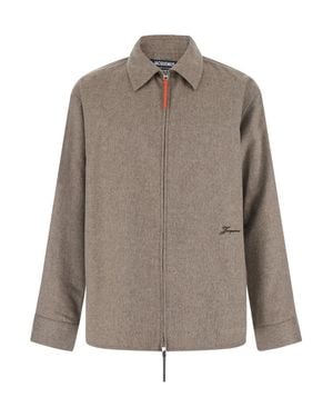 Jacquemus Zip-Front Jacket With Side Pockets - Brown