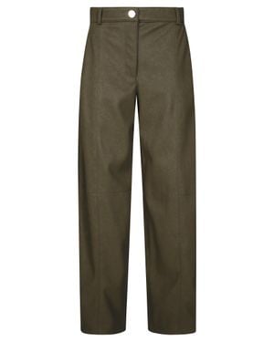 Pinko Barolo Pants With Sculpted Effect - Green