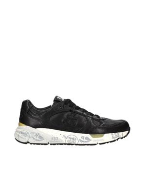 Premiata Leather Low-Top Sneakers - Black