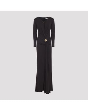 Elisabetta Franchi Dark Chocolate Jersey Gown - Black