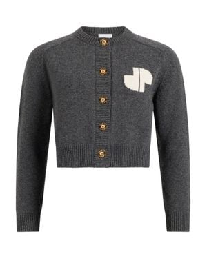 Patou Cardigan With Logo - Gray