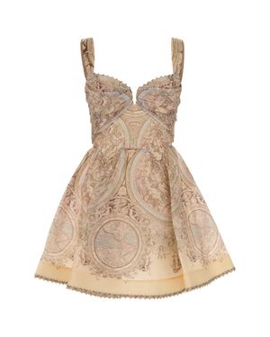 Zimmermann Linen-Blend Ascent Mini Dress - Natural